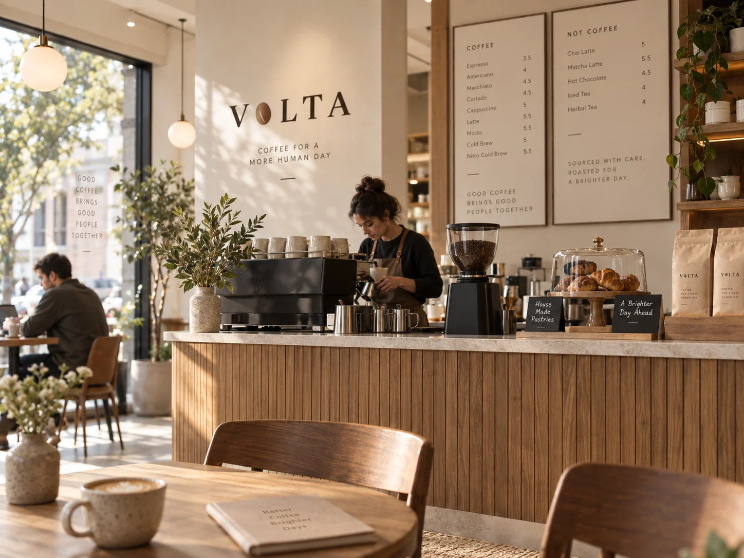 Inside a Volta caf&eacute;