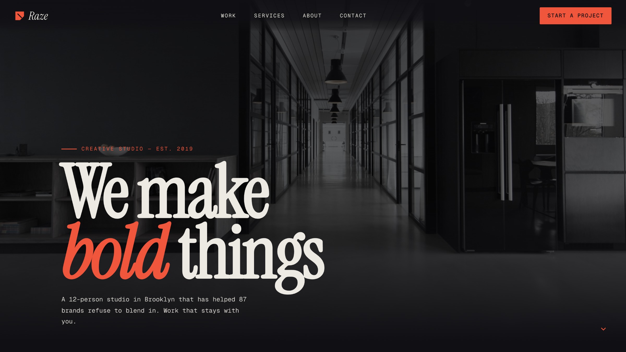 Raze homepage